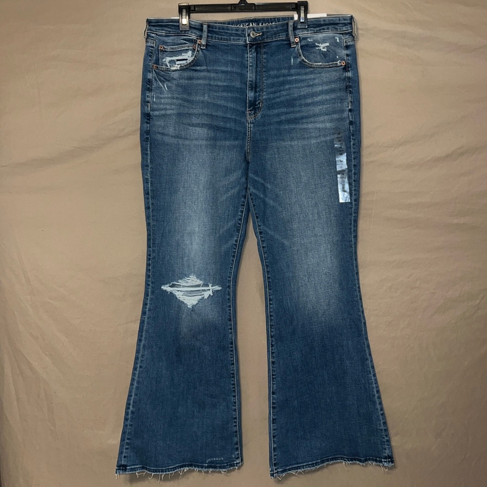 American Eagle Ripped High-Waisted Flare Jeans